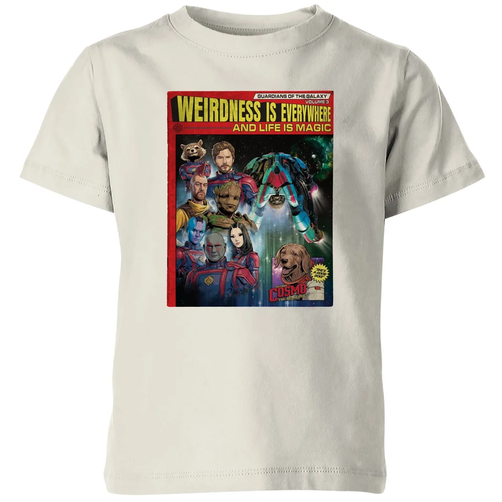 Guardians of the Galaxy Weirdness Is Everywhere Comic Book Cover Kids' T-Shirt - Cream - 98/104 (3-4 jaar) Afbeelding 1