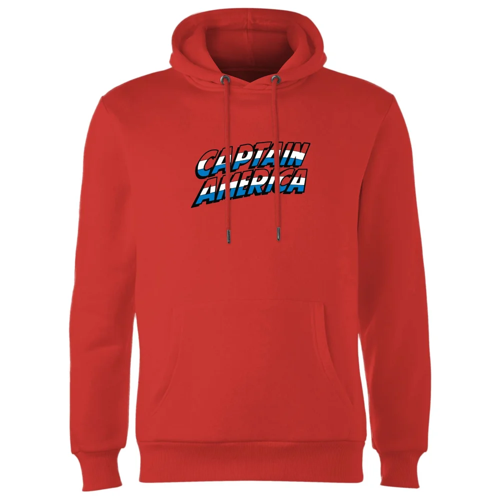 Avengers Captain America Comics Logo Hoodie - Red - S - Rood Afbeelding 1