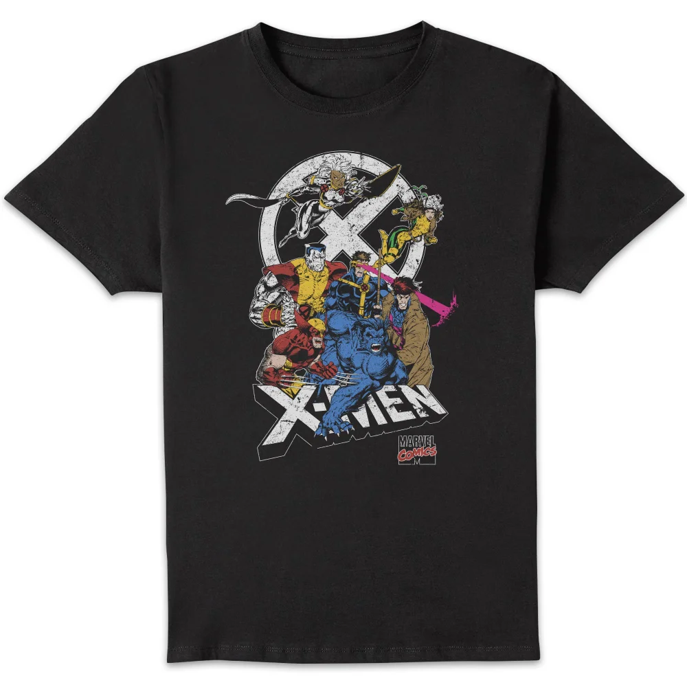 X-Men Super Team Men's T-Shirt - Black - 3XL - Zwart Afbeelding 1