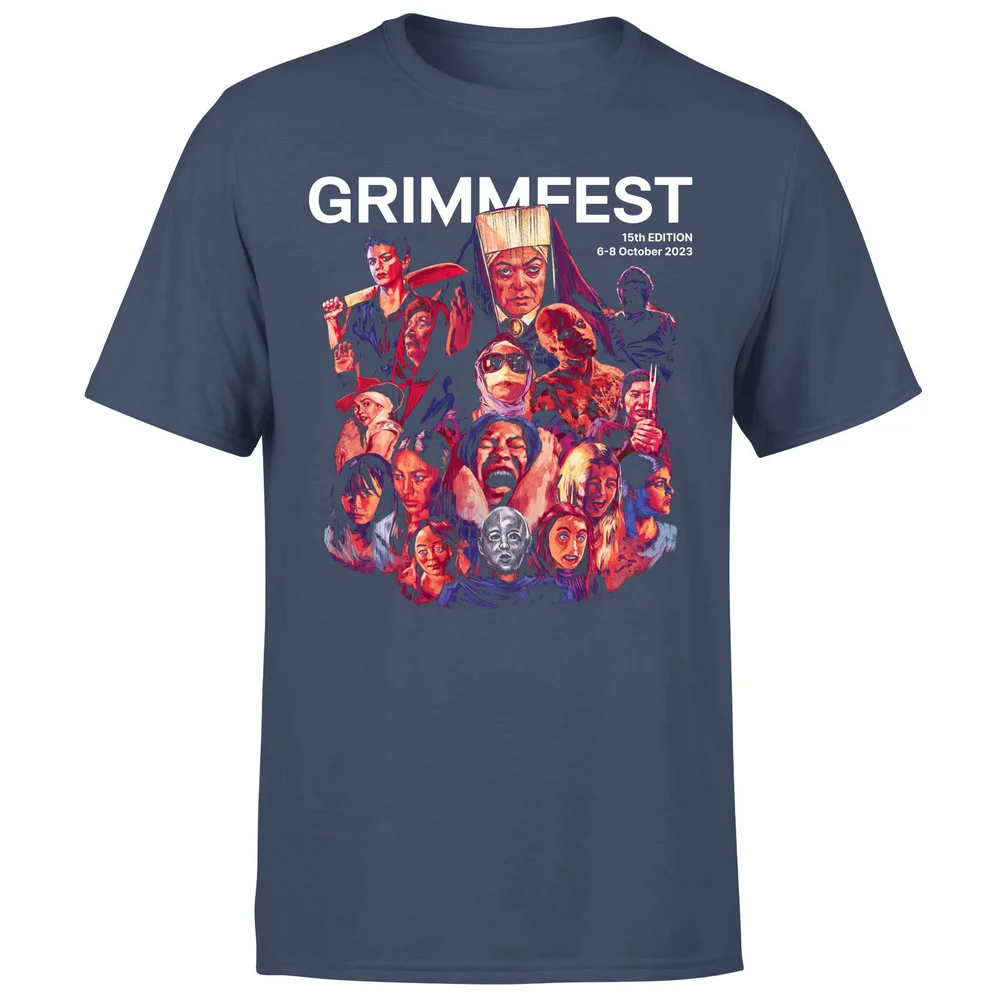GRIMMFEST STAFF 2023 Men's T-Shirt - Navy - S - Navy blauw Afbeelding 1