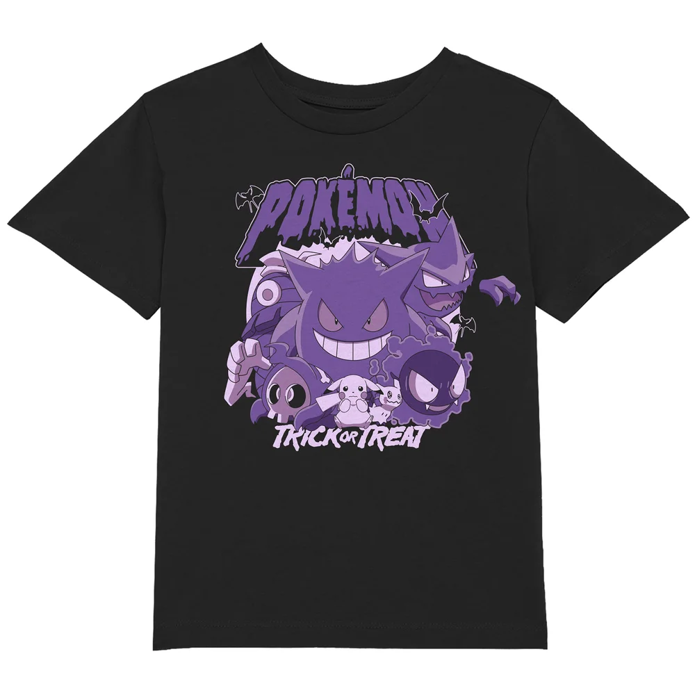 Pokémon Trick Or Treat Kids' T-Shirt - Black - 122/128 (7-8 jaar) - Zwart Afbeelding 1