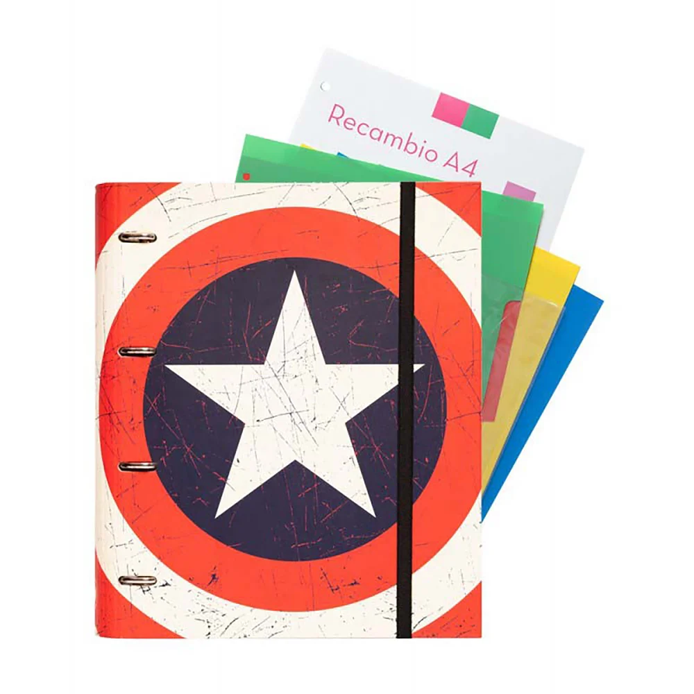 Carpeblock 4 Rings Marvel Captain America Shield Afbeelding 1