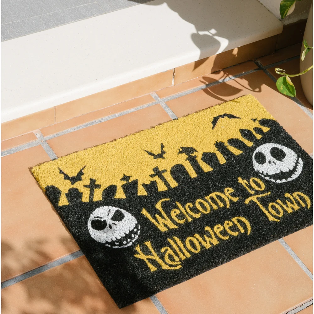 Nightmare Before Christmas Halloween Town Door Mat Afbeelding 1