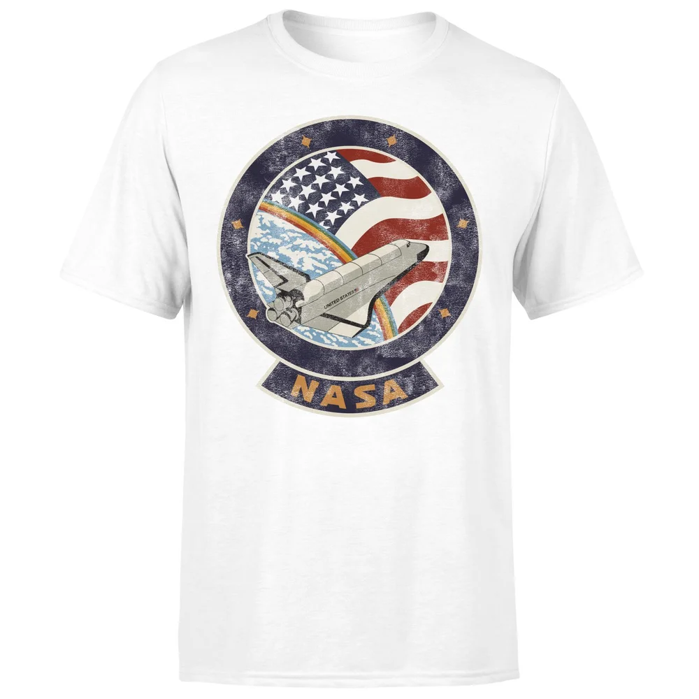 NASA Shuttle Emblem Unisex T-Shirt - White - S - Wit Afbeelding 1