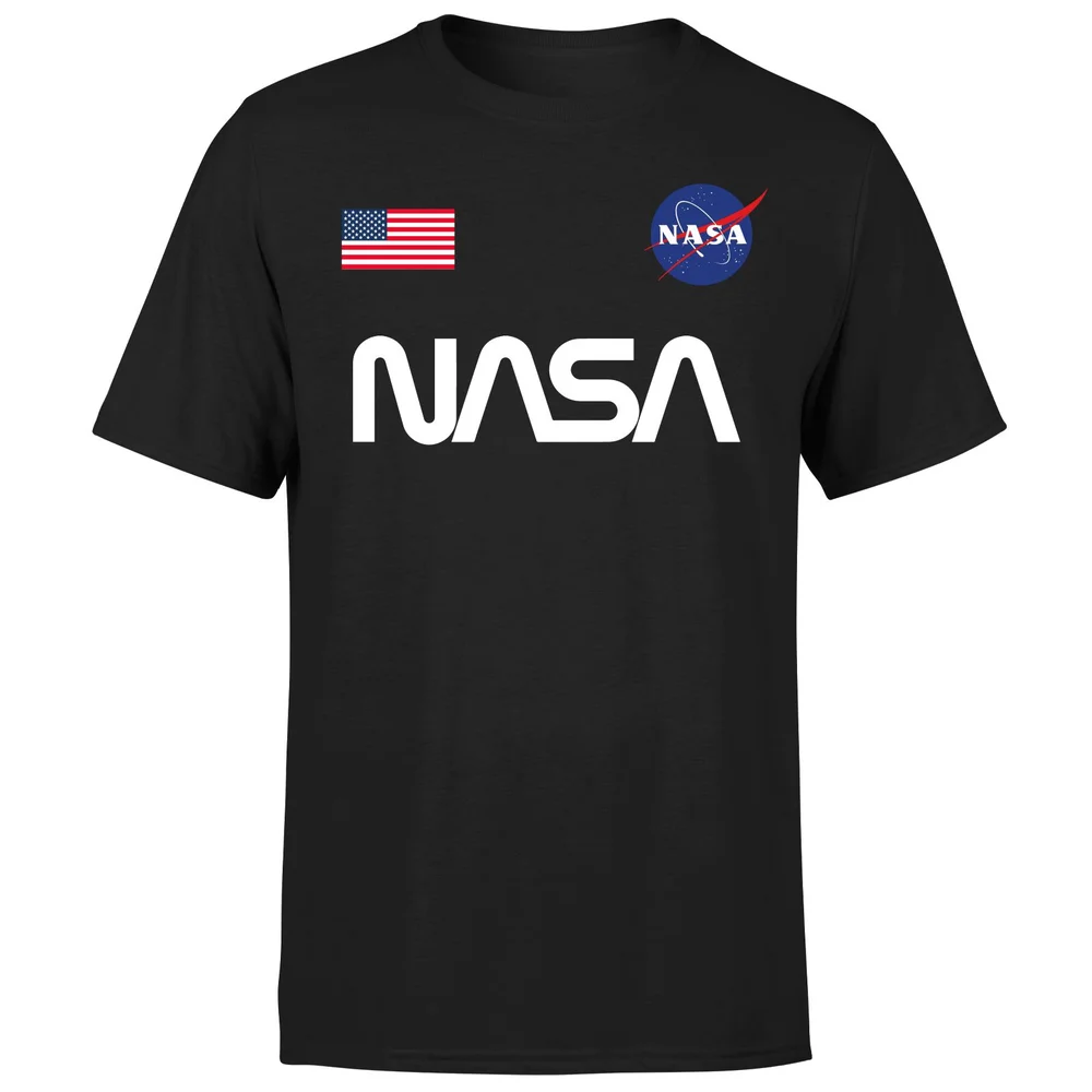 NASA Badge Unisex T-Shirt - Black - S - Zwart Afbeelding 1