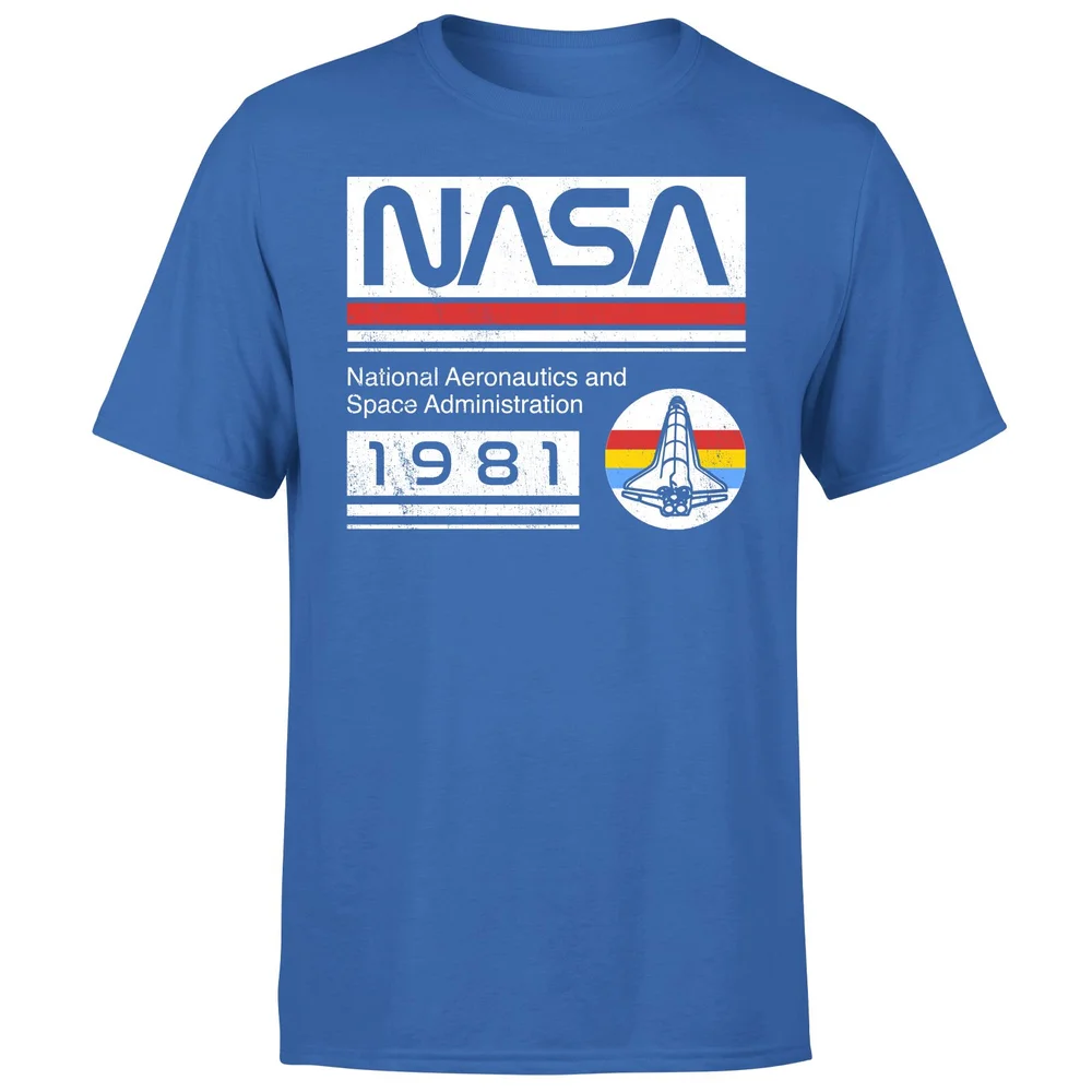 NASA 1981 Unisex T-Shirt - Blue - S - Blue Afbeelding 1