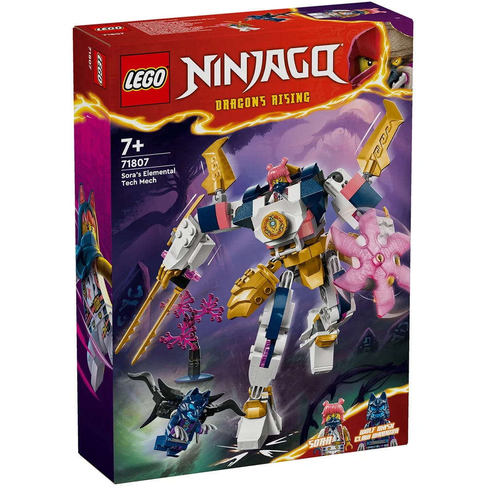 LEGO NINJAGO Sora’s Elemental Tech Mech Action Figure 71807 Afbeelding 1