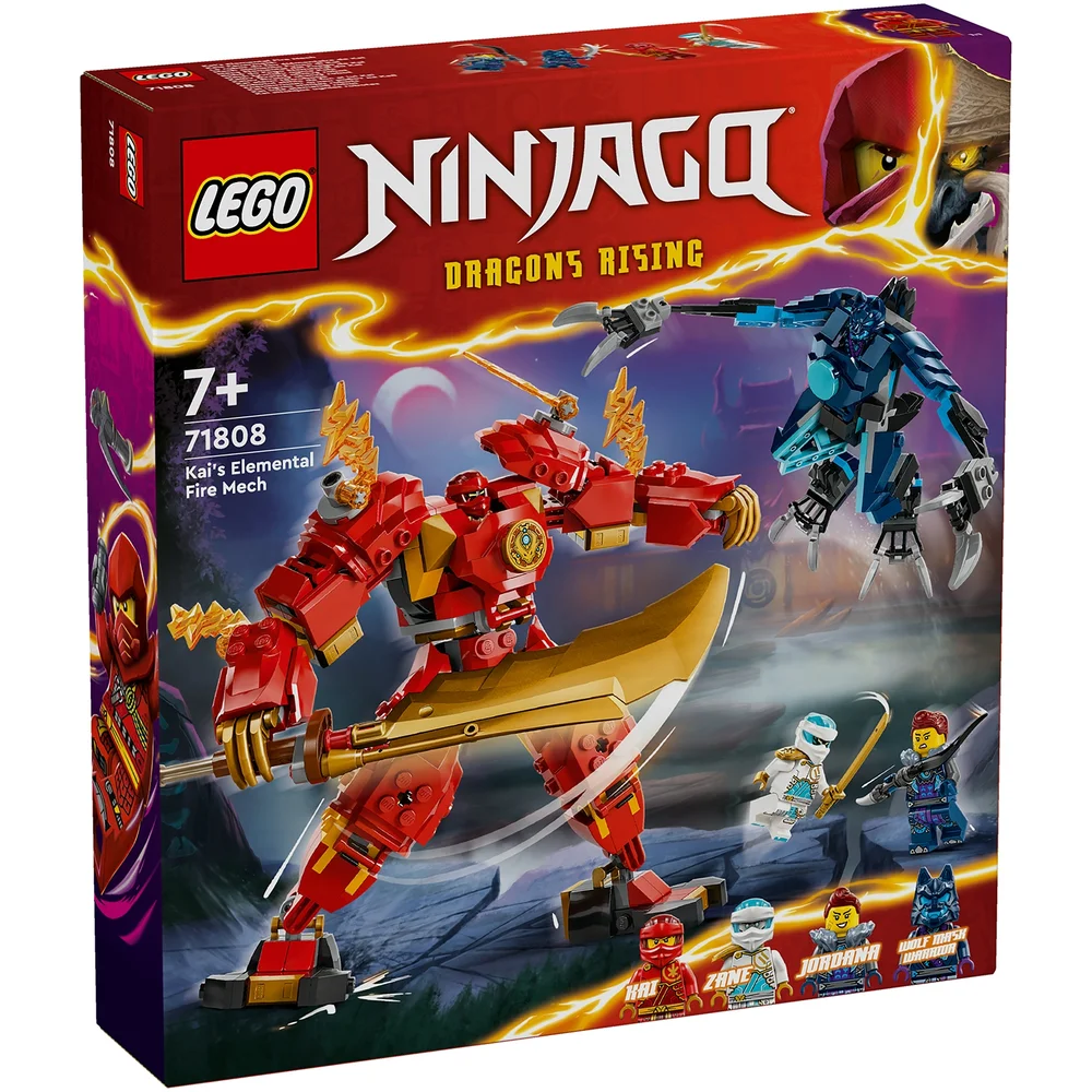 LEGO NINJAGO Kai’s Elemental Fire Mech Ninja Toy Set 71808 Afbeelding 1