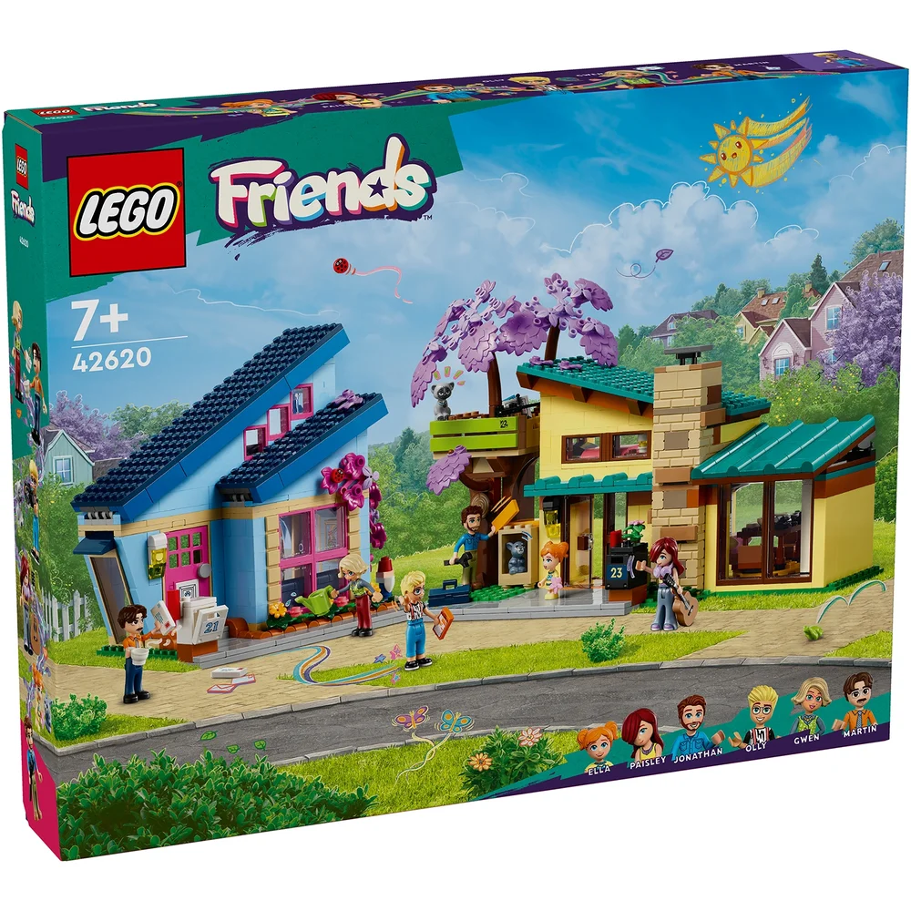LEGO Friends Olly and Paisley's Family Houses Toy Set 42620 Afbeelding 1
