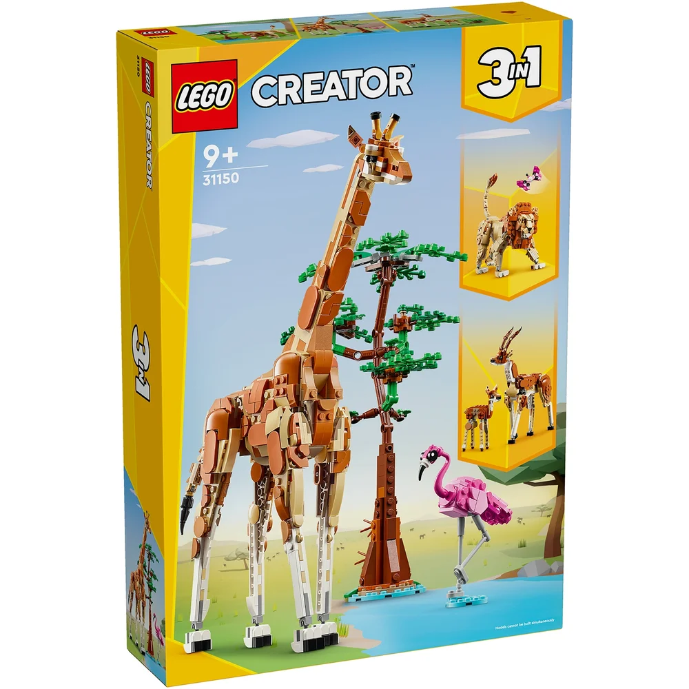LEGO Creator 3in1 Wild Safari Animals Nature Toys Set 31150 Afbeelding 1