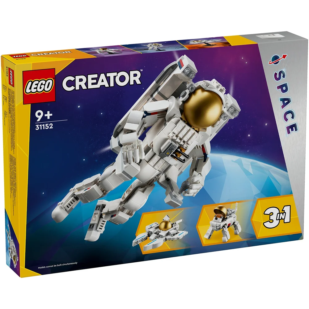 LEGO Creator 3in1 Space Astronaut Figure Toy with Dog 31152 Afbeelding 1