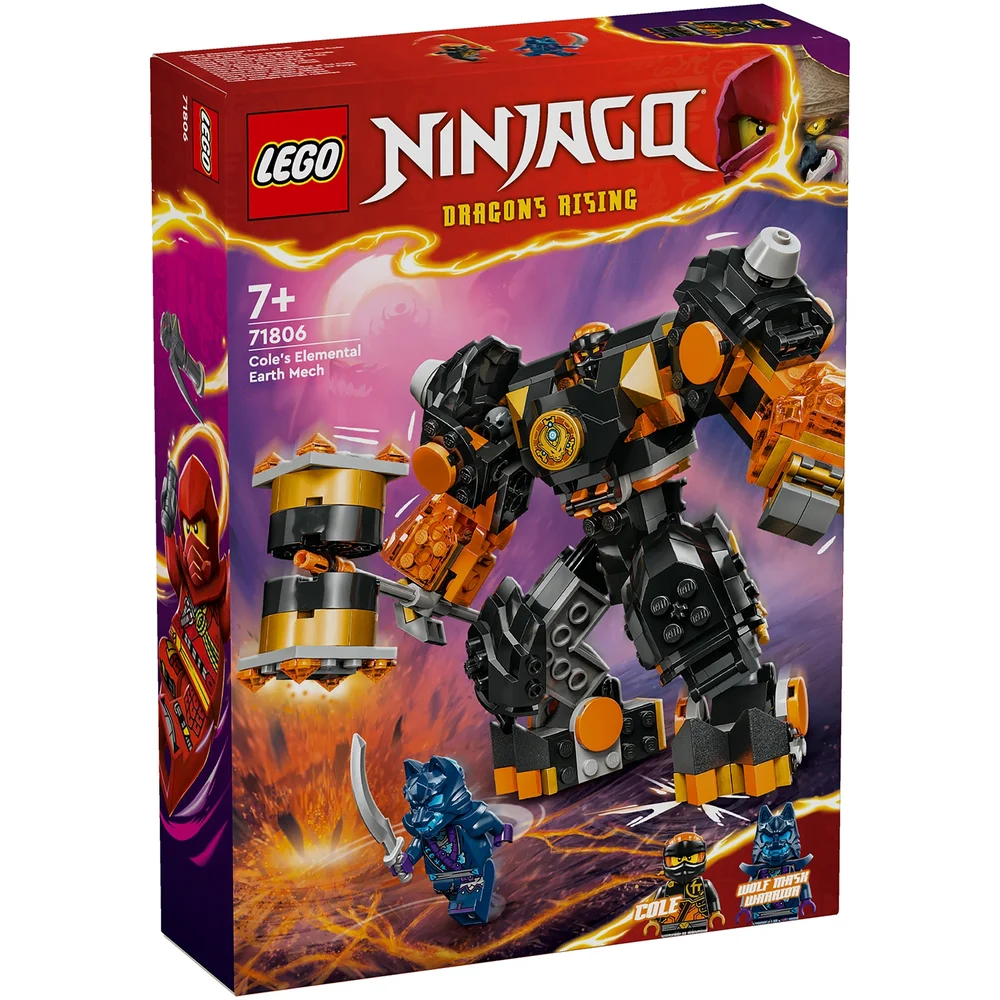 LEGO NINJAGO Cole’s Elemental Earth Mech Action Figure 71806 Afbeelding 1
