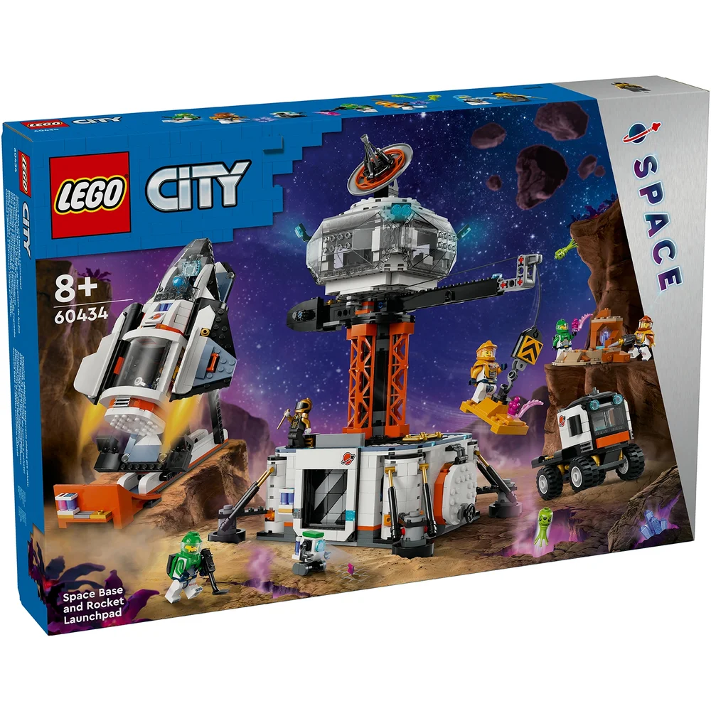 LEGO City Space Base and Rocket Launchpad Toy Playset 60434 Afbeelding 1