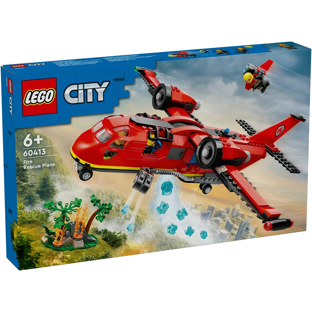 LEGO City Fire Rescue Plane Toy for Kids Aged 6 Plus 60413 Afbeelding 1