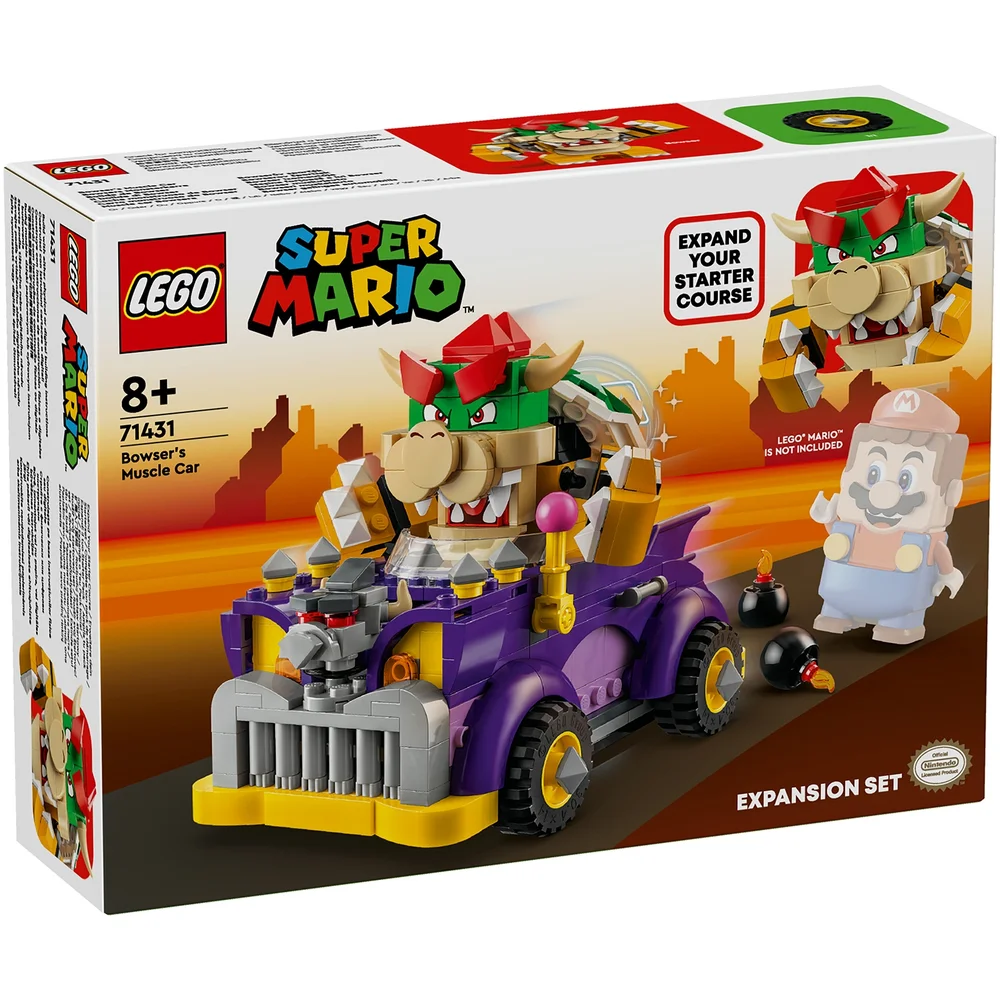 LEGO Super Mario Bowser’s Muscle Car Expansion Set Toy 71431 Afbeelding 1