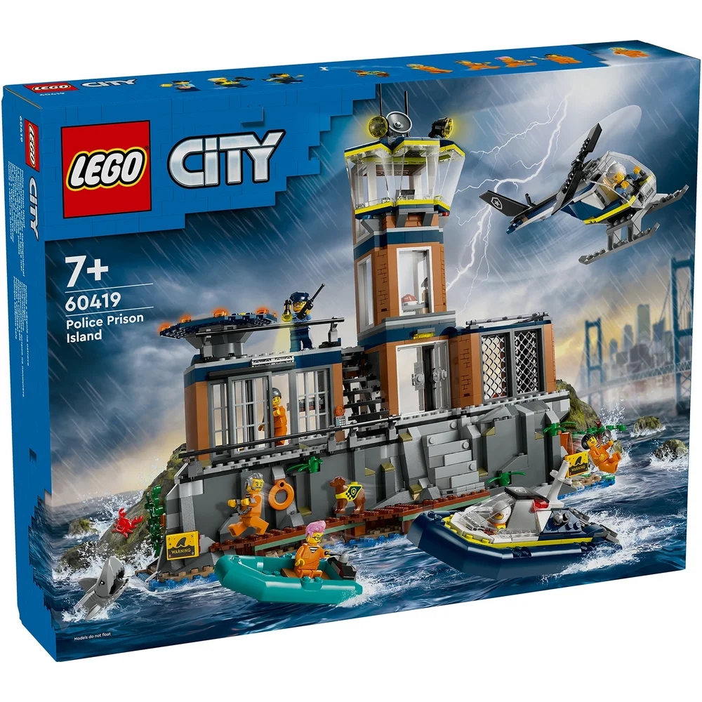 LEGO City Police Prison Island with Helicopter Toy 60419 Afbeelding 1
