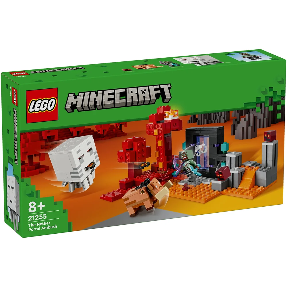 LEGO Minecraft The Nether Portal Ambush Building Toy 21255 Afbeelding 1