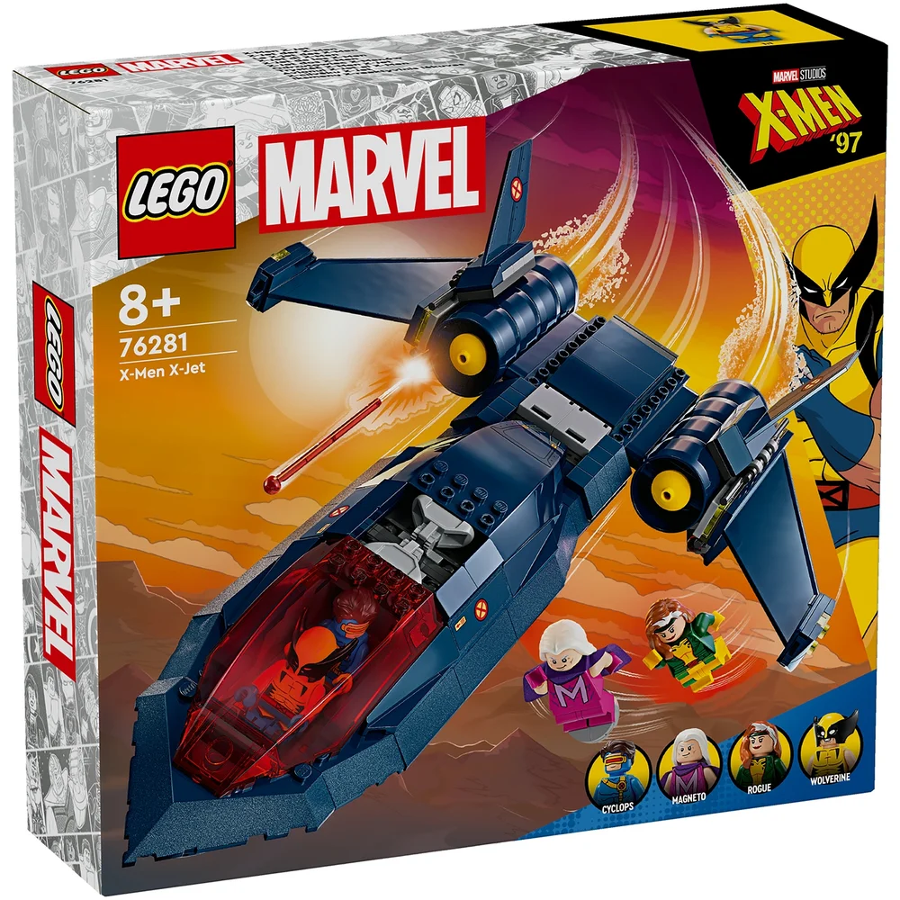 LEGO Marvel X-Men X-Jet Buildable Toy Plane Model Set 76281 Afbeelding 1