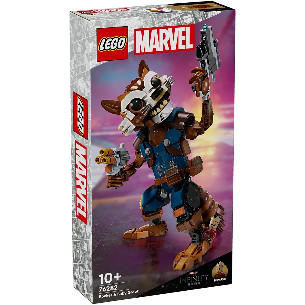 LEGO Marvel Rocket & Baby Groot Buildable Toy Figures 76282 Afbeelding 1