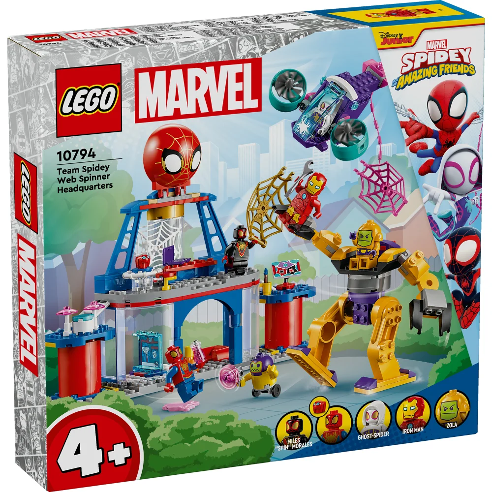 LEGO 4+ Team Spidey Web Spinner Headquarters Super Hero Toy Set 10794 Afbeelding 1