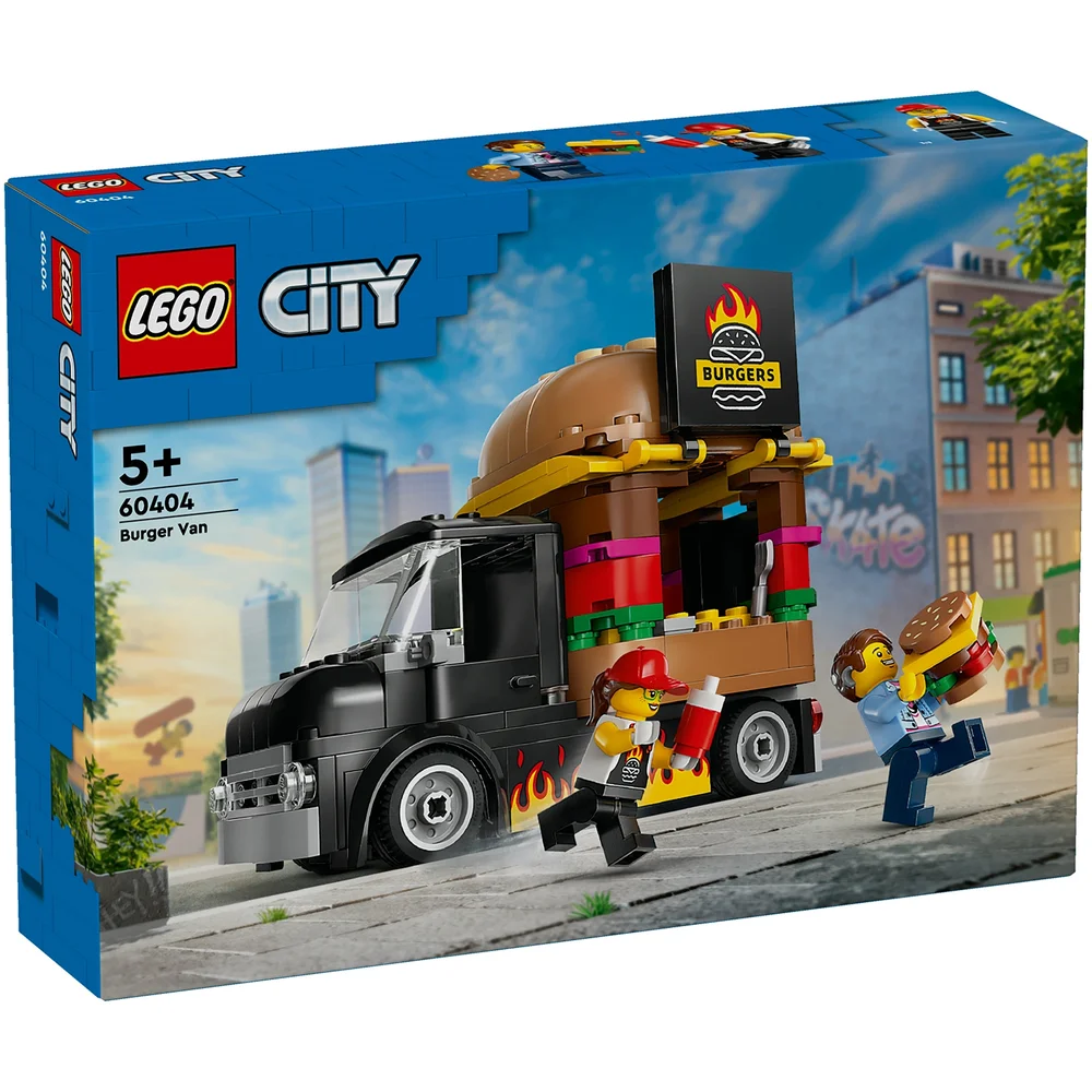 LEGO City Burger Van Food Truck Vehicle Toy Set 60404 Afbeelding 1
