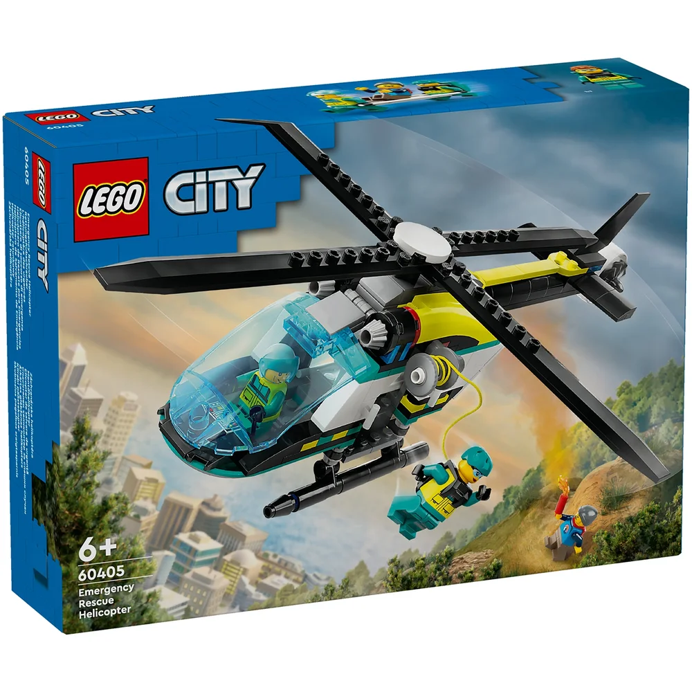 LEGO City Emergency Rescue Helicopter Toy Set 60405 Afbeelding 1