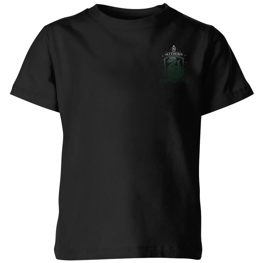 Harry Potter Ombré Slytherin Sigil Kids' T-Shirt - Black - 122/128 (7-8 jaar) - Zwart Afbeelding 1
