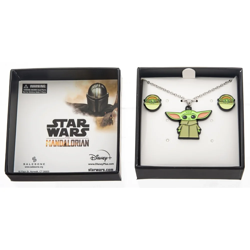 SalesOne Star Wars The Mandalorian The Child Grogu Necklace & Earrings Set Afbeelding 1