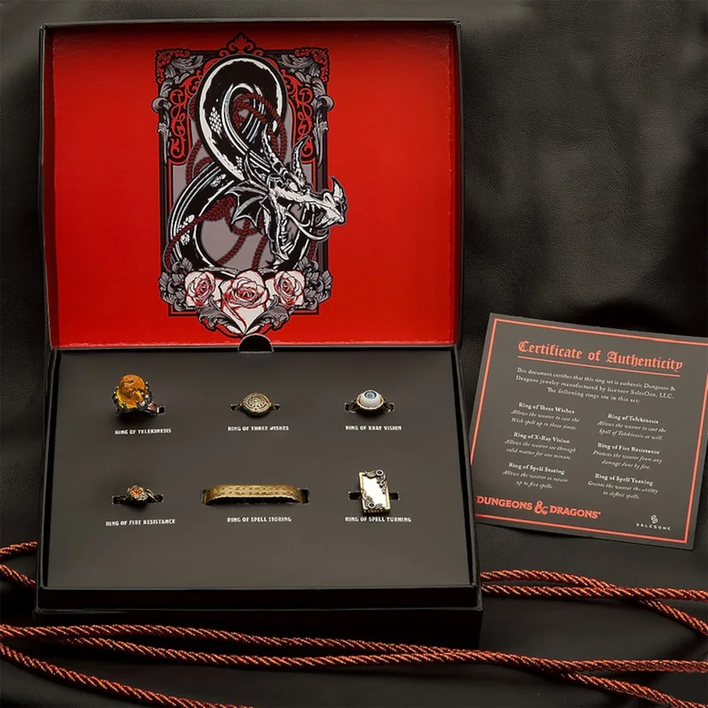 SalesOne Dungeons & Dragons Capability Adjustable Ring Set Replica Afbeelding 1