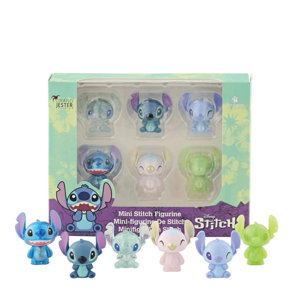 Enesco Disney Mini Stitch 6 Pack Figurine Afbeelding 1