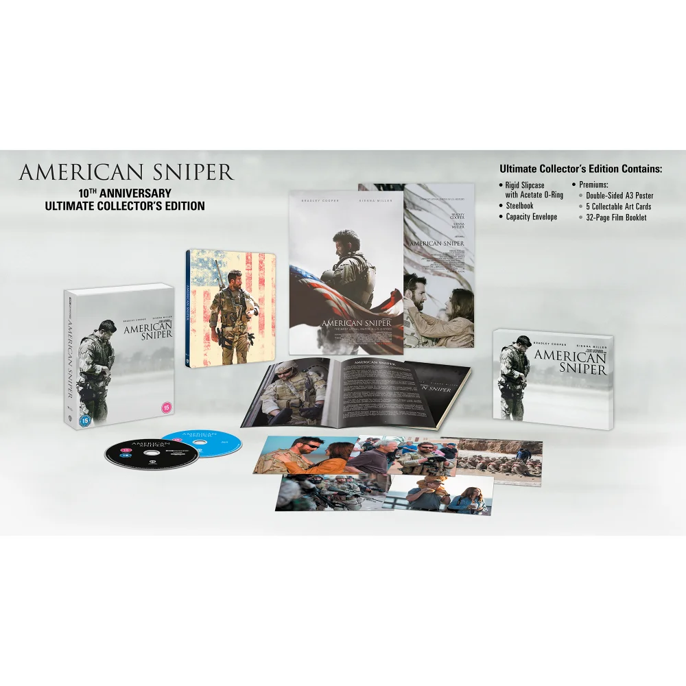 American Sniper 10th Anniversary Ultimate Collector's Edition 4K Ultra HD Steelbook (Includes Blu-ray) Afbeelding 1