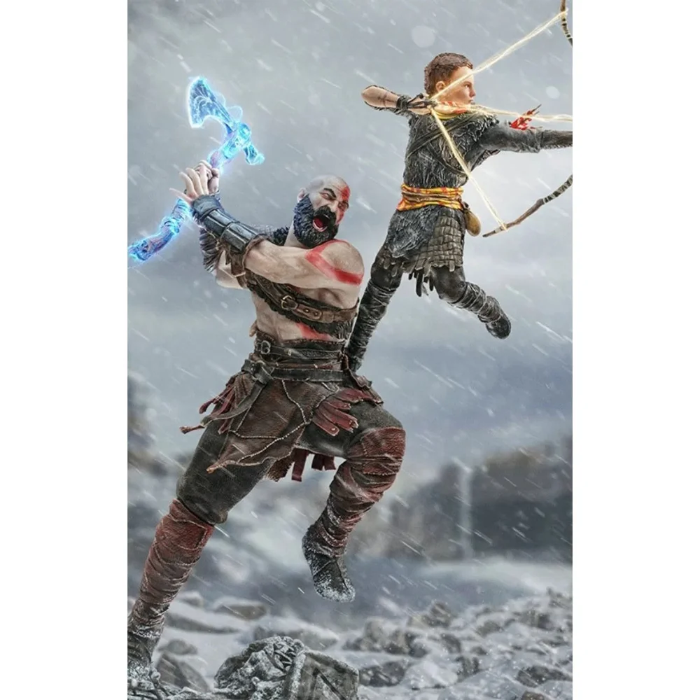 Iron Studios Kratos And Atreus BDS God Of War Art Scale 1/10 Collectible Statue (34cm) Afbeelding 1