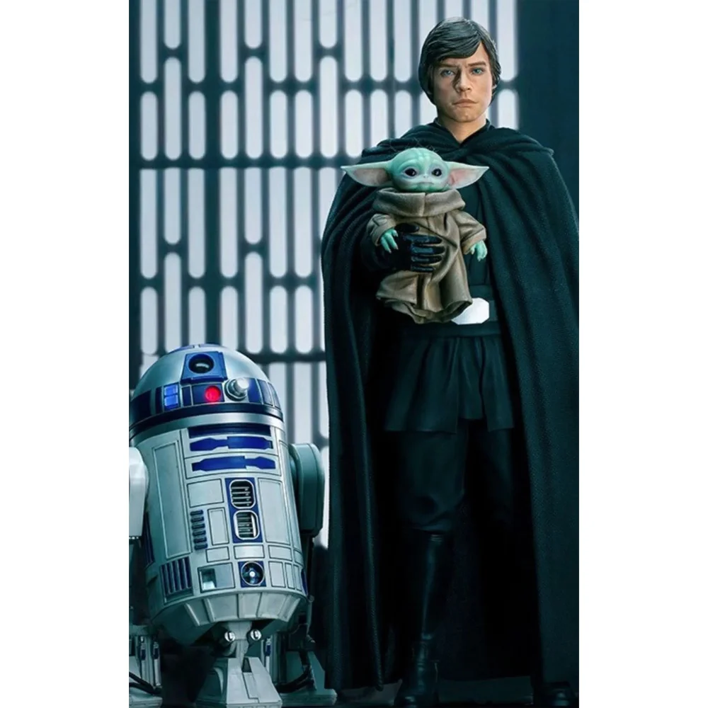 Iron Studios Luke Skywalker, R2D2 And Grogu The Mandalorian Legacy Replica 1/4 Collectible Statue (54cm) Afbeelding 1