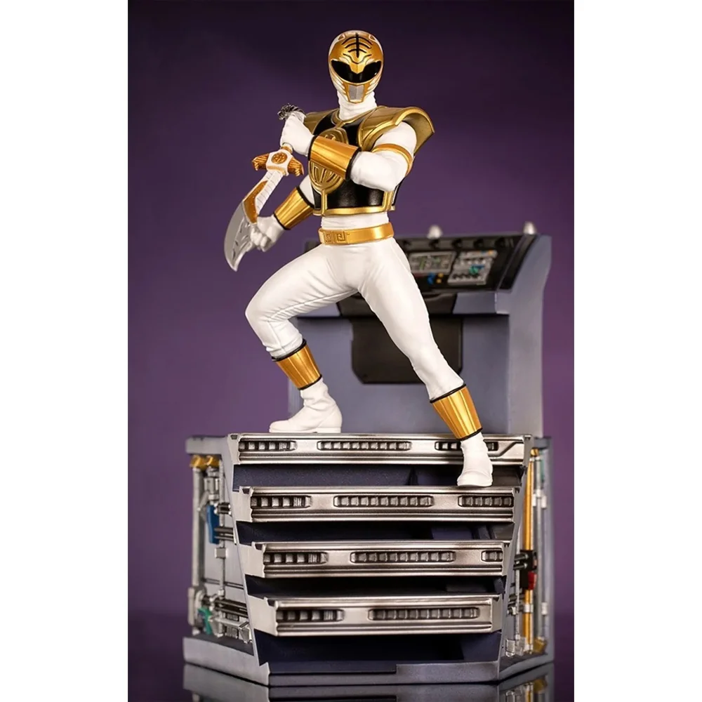 Iron Studios White Ranger BDS Mighty Morphin Power Rangers Art Scale 1/10 Collectible Statue (22cm) Afbeelding 1