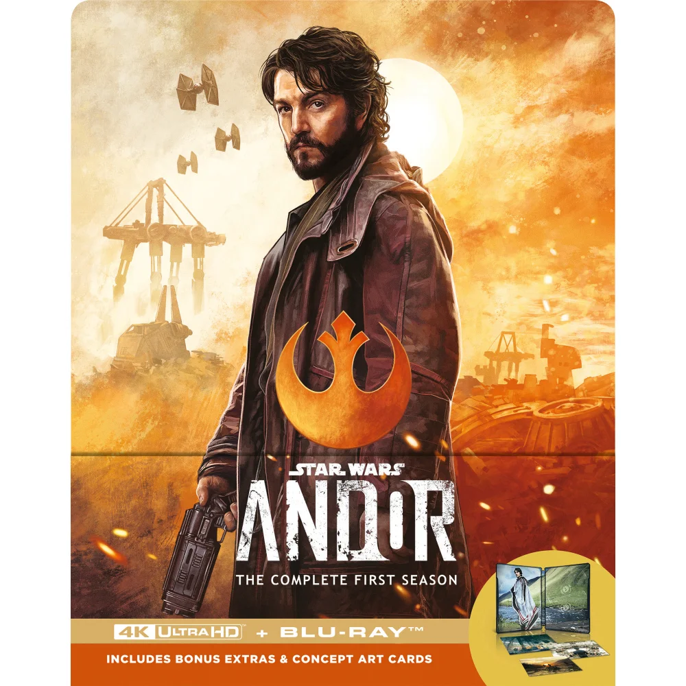 Star Wars Andor SteelBook 4K Ultra HD & Blu-ray (Disney+ Original includes ArtCards) Afbeelding 1