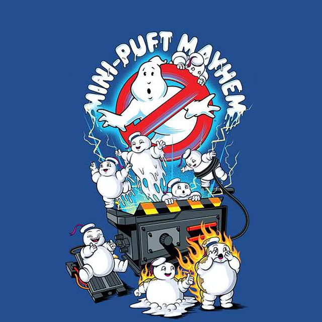 Ghostbusters Mini-Puft Mayhem Men's T-Shirt - Blue