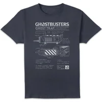 Ghostbusters Ghost Trap Schematic Men's T-Shirt - Navy - undefined undefined