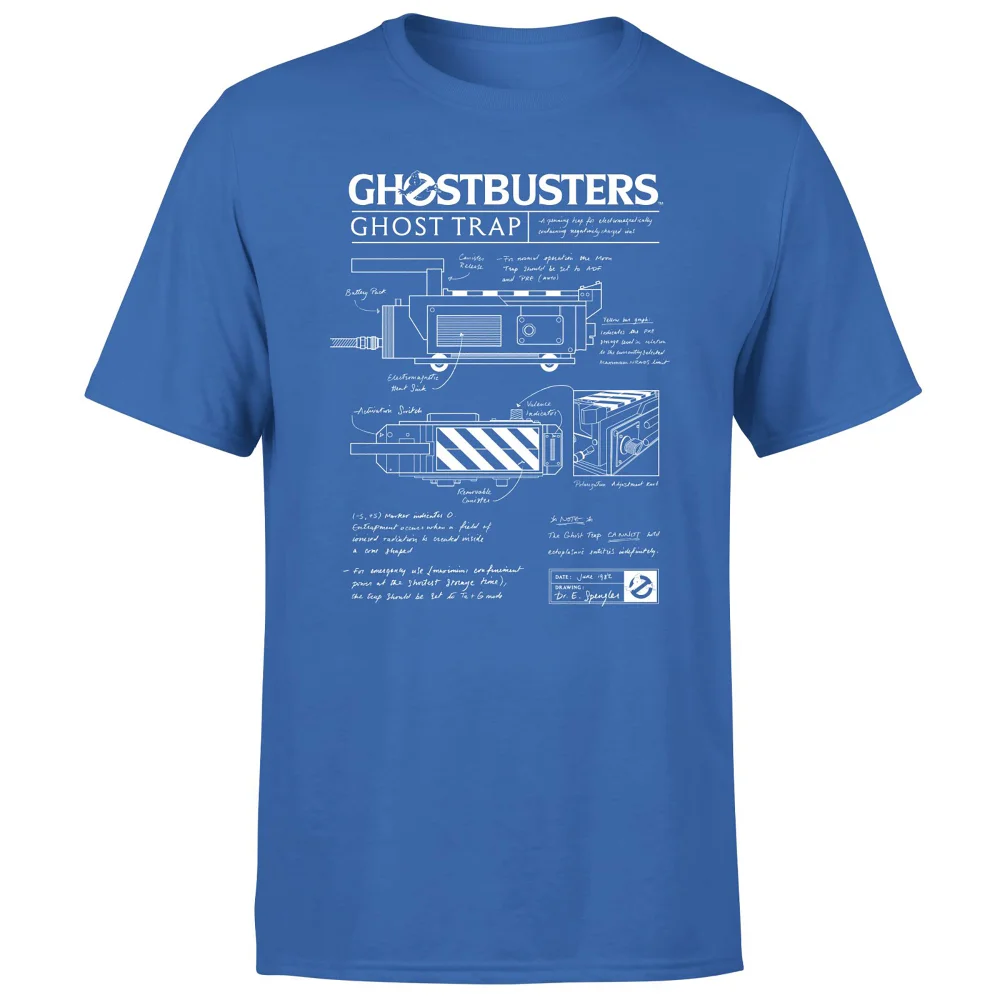 Ghostbusters Ghost Trap Schematic Men's T-Shirt - Blue - S Afbeelding 1
