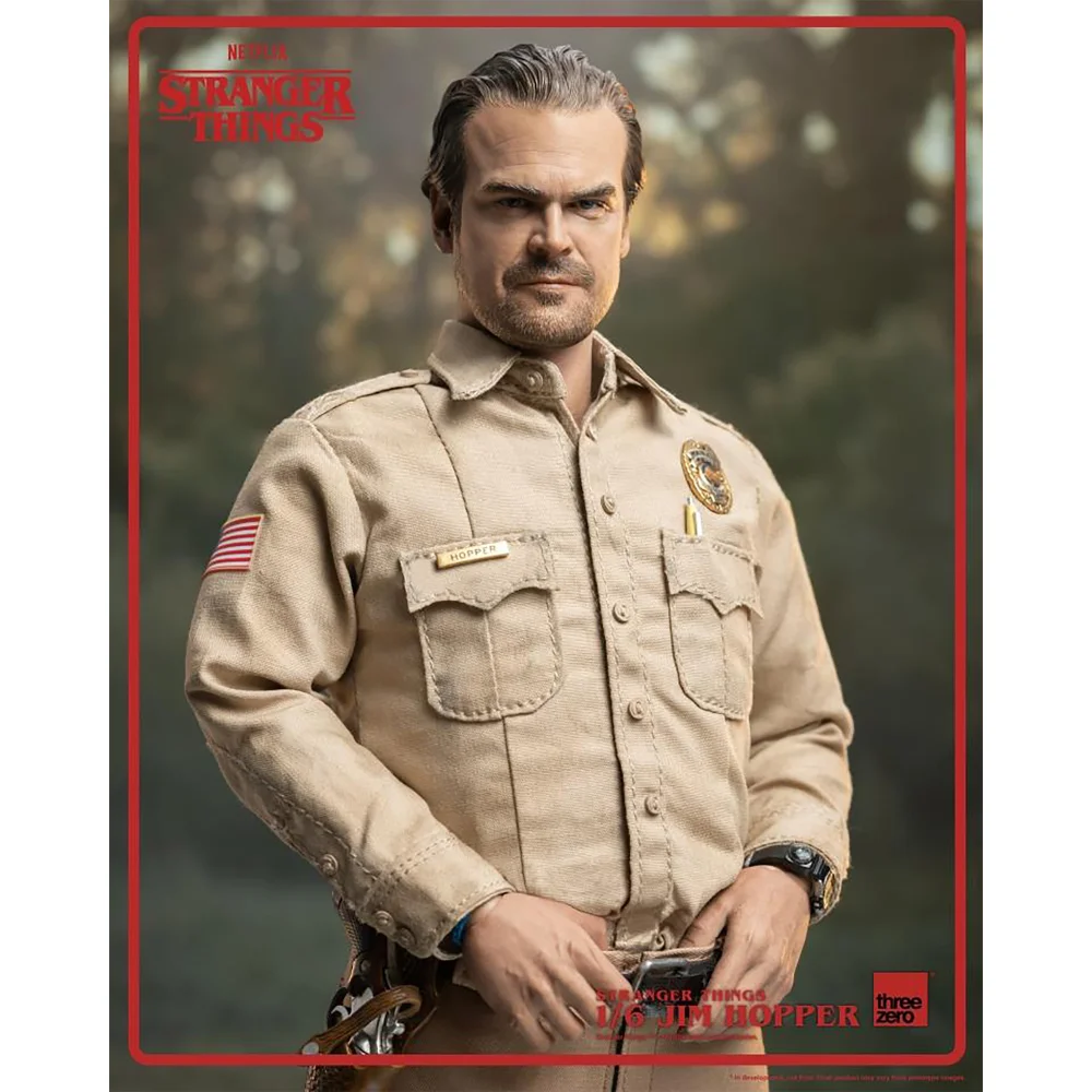 Threezero 1:6 Scale Jim Hopper Stranger Things Collectible Statue (31.8cm) Afbeelding 1