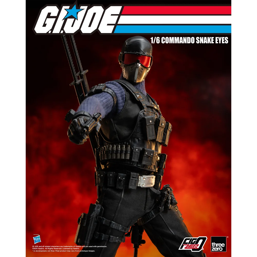 Threezero 1:6 Scale G.I Joe Commando Snake Eyes Collectible Figure (30cm) Afbeelding 1