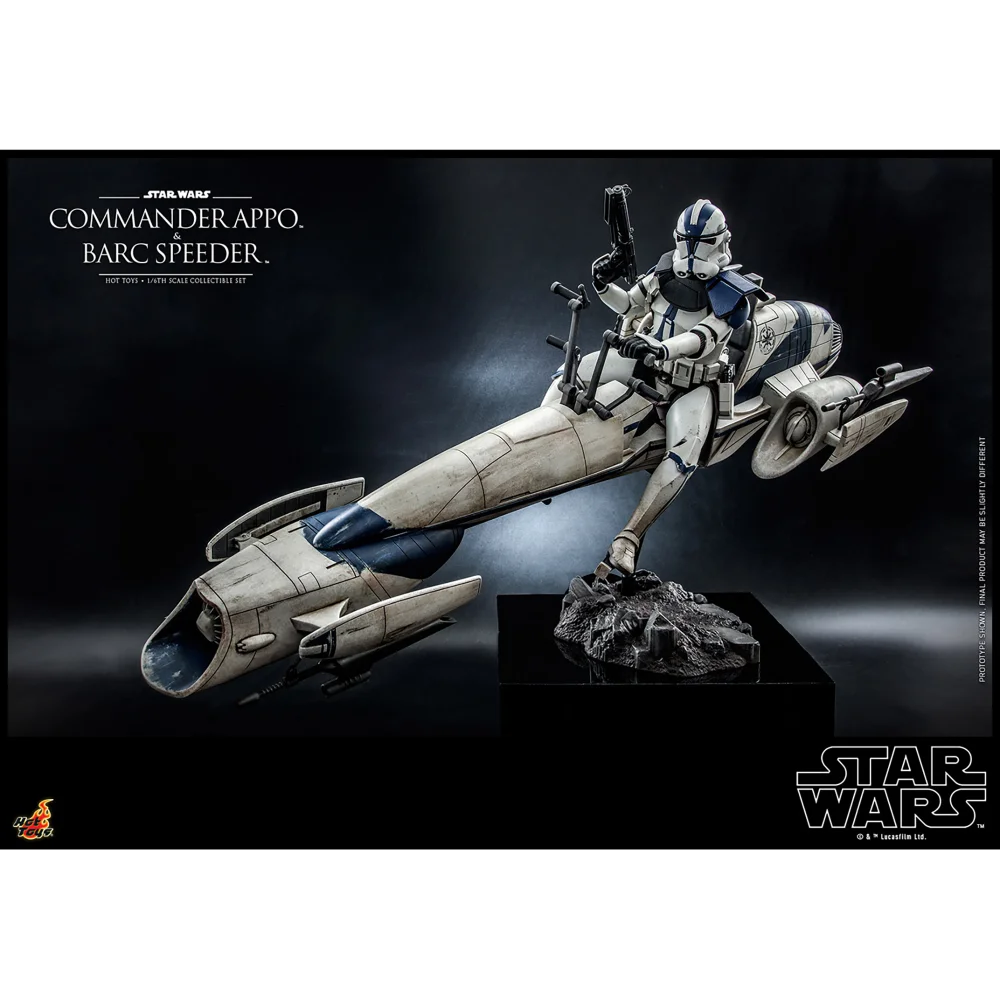 Hot Toys Star Wars: The Clone Wars 1:6 Scale Commander Appo with BARC Speeder Statue (31cm) Afbeelding 1