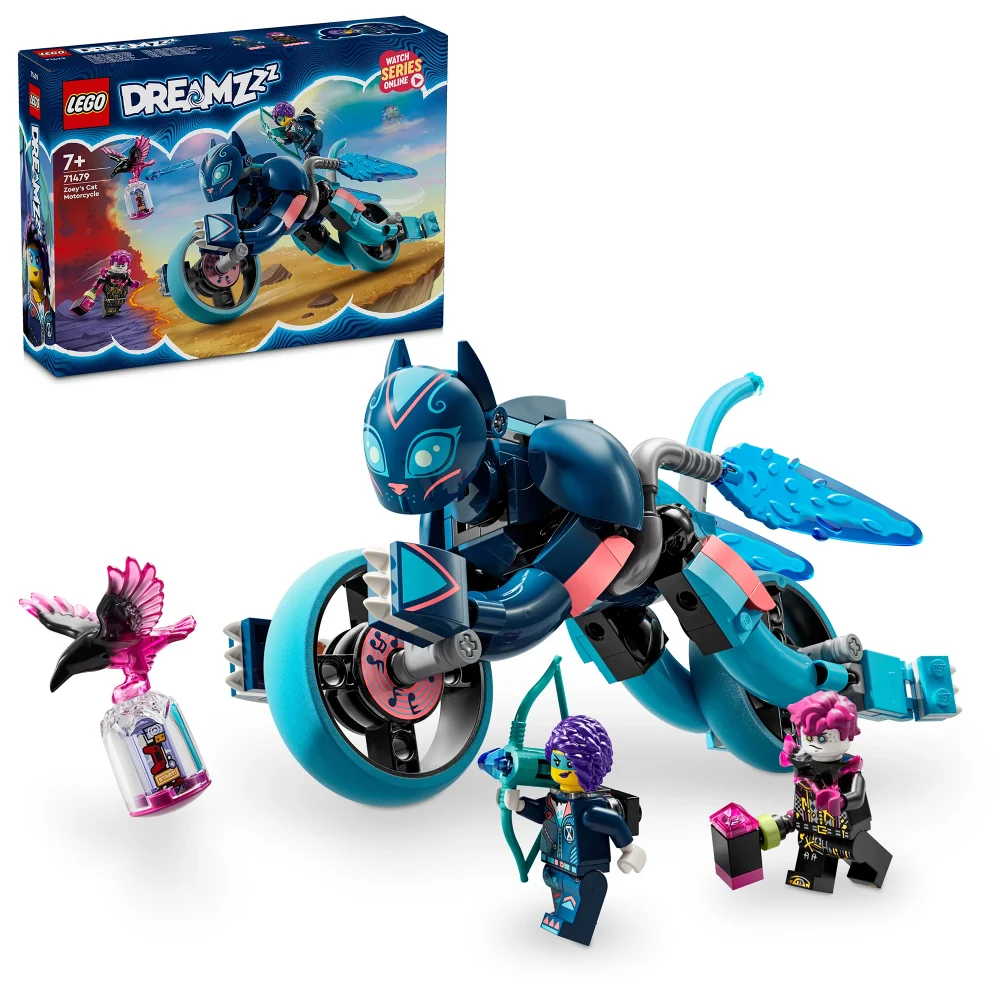 LEGO DREAMZzz Zoey’s Cat Motorcycle Bike Building Toy 71479 Afbeelding 1