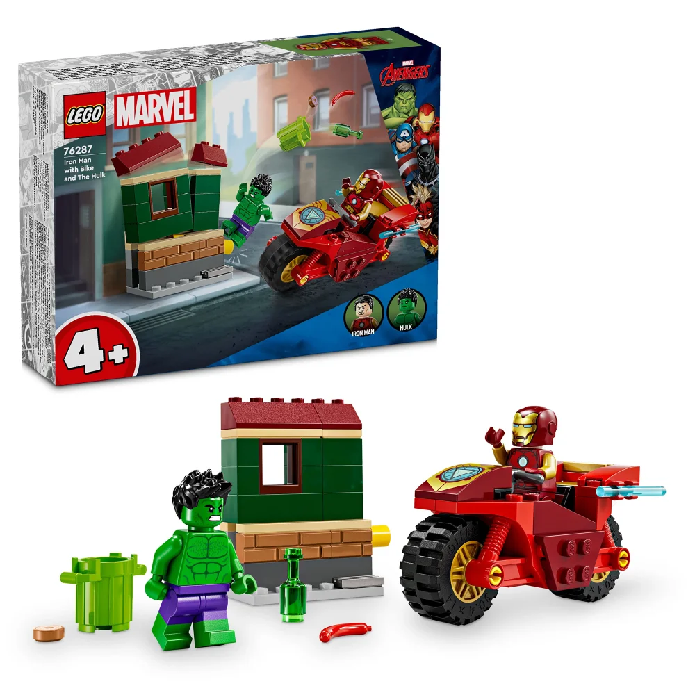 LEGO Marvel Iron Man with Bike and The Hulk Set 76287 Afbeelding 1