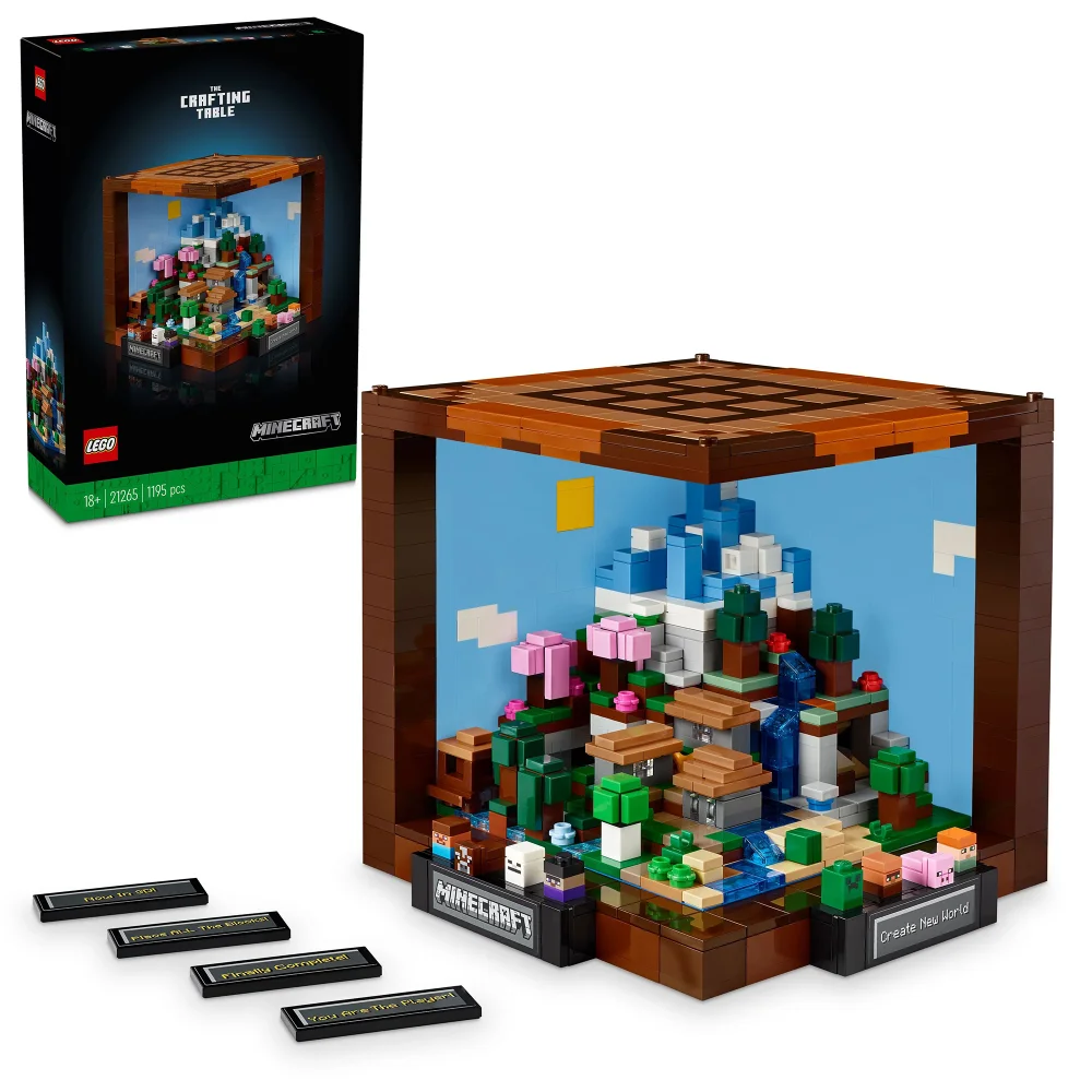 LEGO Minecraft The Crafting Table model Set for Adults 21265 Afbeelding 1