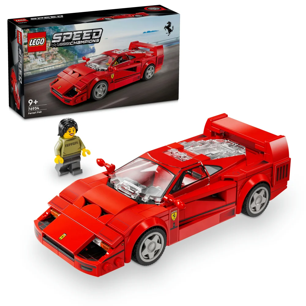 LEGO Speed Champions Ferrari F40 Supercar Vehicle Toy 76934 Afbeelding 1