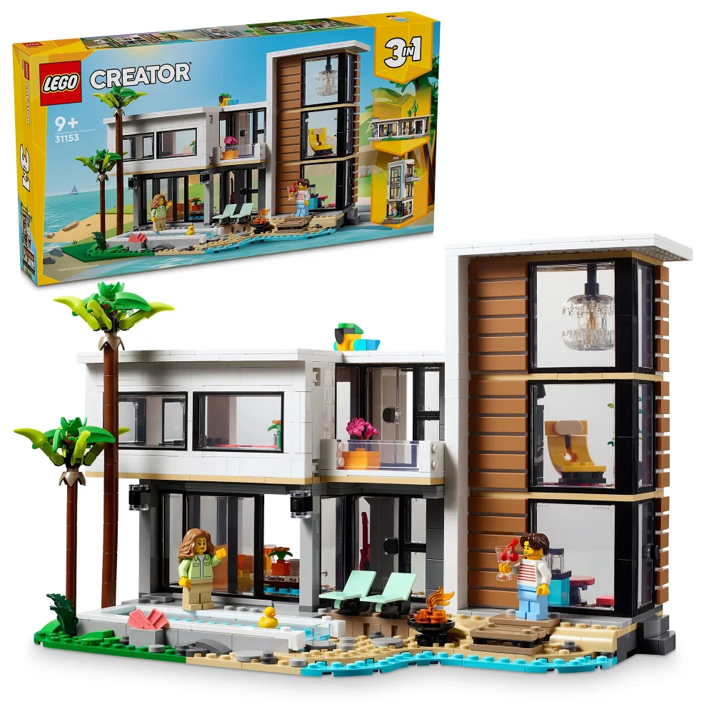 LEGO Creator 3in1 Modern House Building Set for Kids 31153 Afbeelding 1