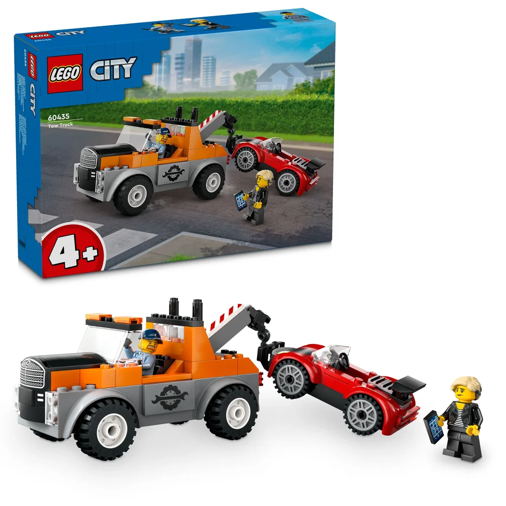 LEGO City Tow Truck and Sports Car Repair Toy Set 60435 Afbeelding 1