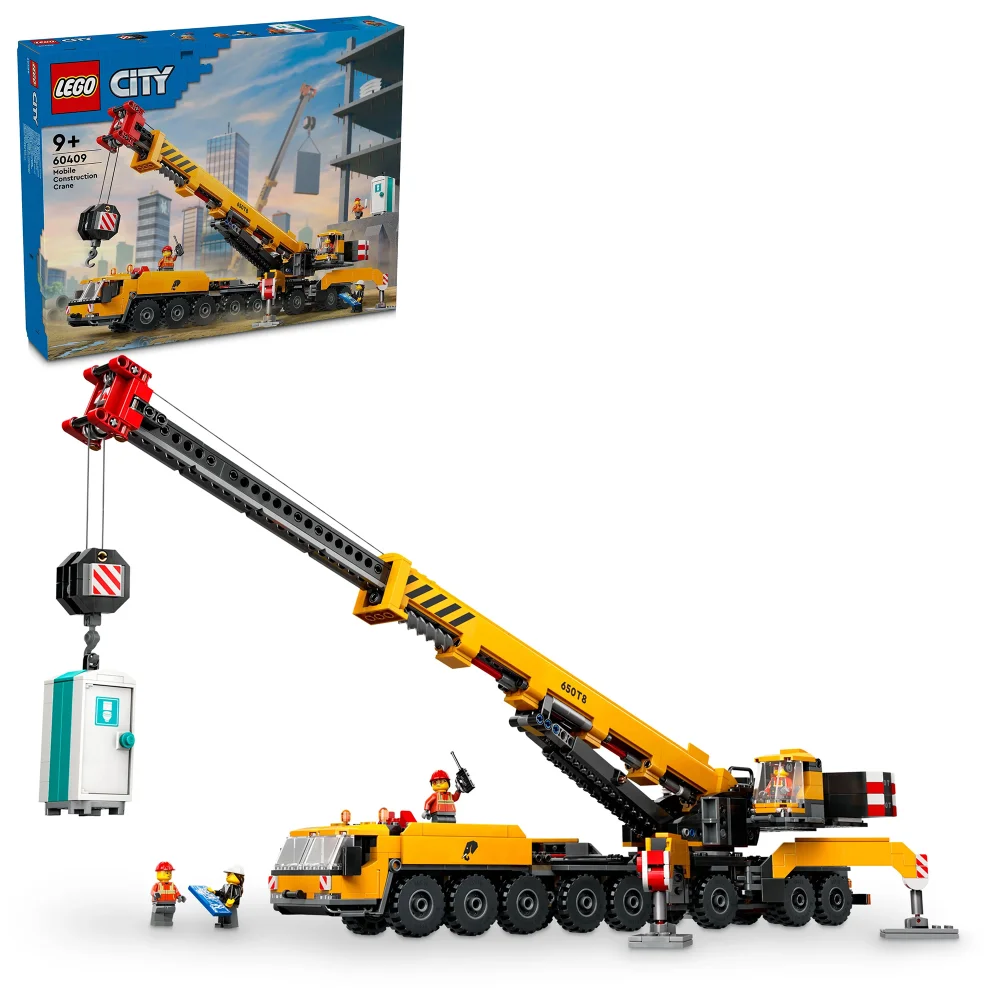LEGO City Yellow Mobile Construction Crane Toy Set 60409 Afbeelding 1