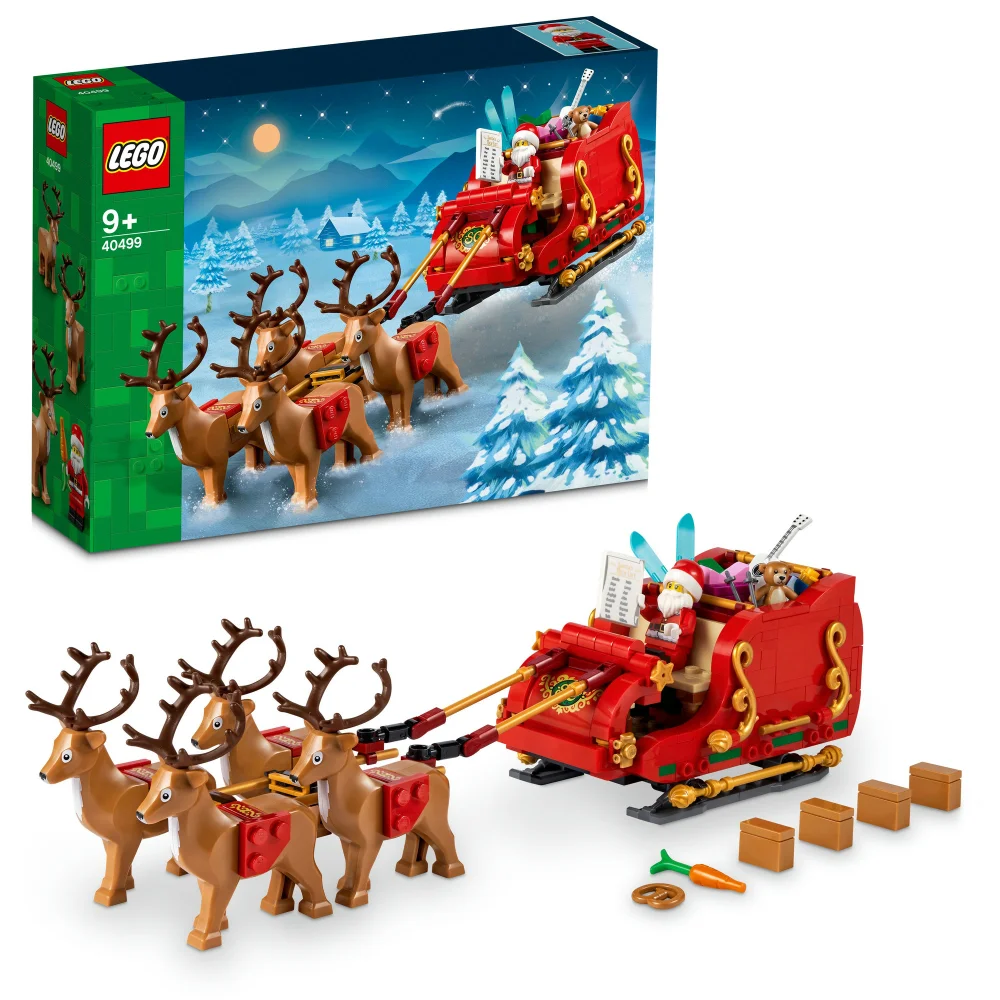 LEGO Iconic Santa’s Sleigh Christmas Building Toy 40499 Afbeelding 1