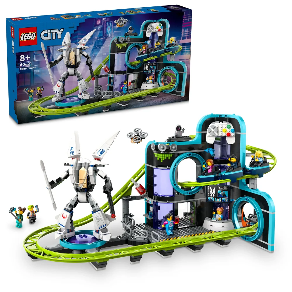 LEGO City Robot World Roller-Coaster Park Creative Toy 60421 Afbeelding 1